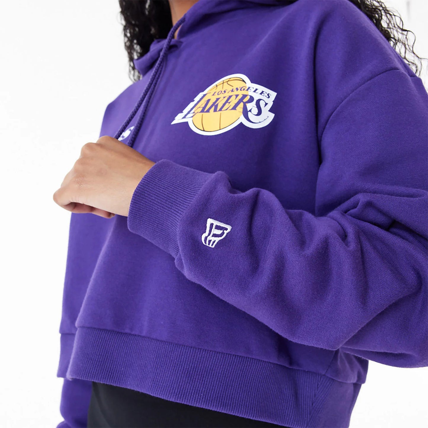 New Era Fleece NBA Crop Hood LA Lakers - 60435339