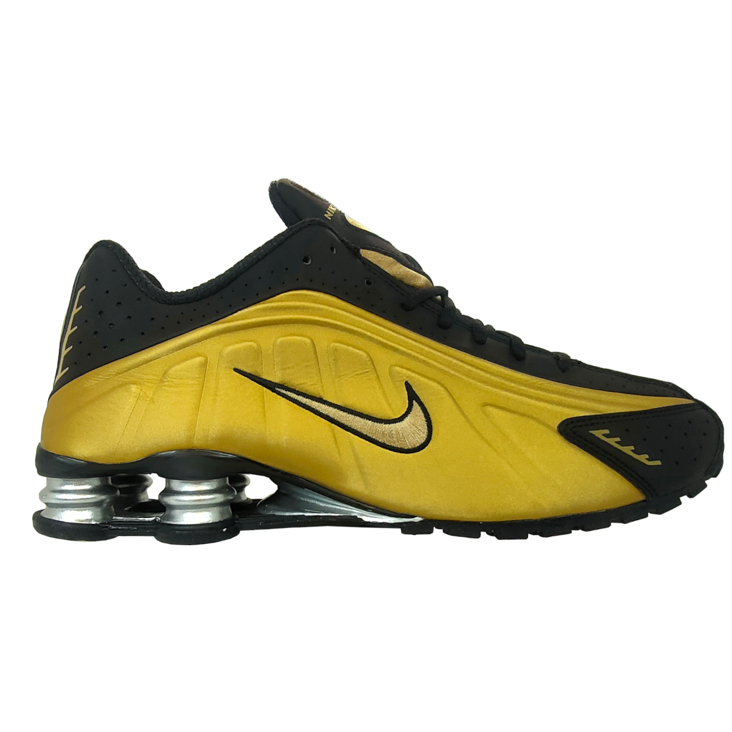 Nike Shox R4 Black and Metallic Gold - AR3565-005