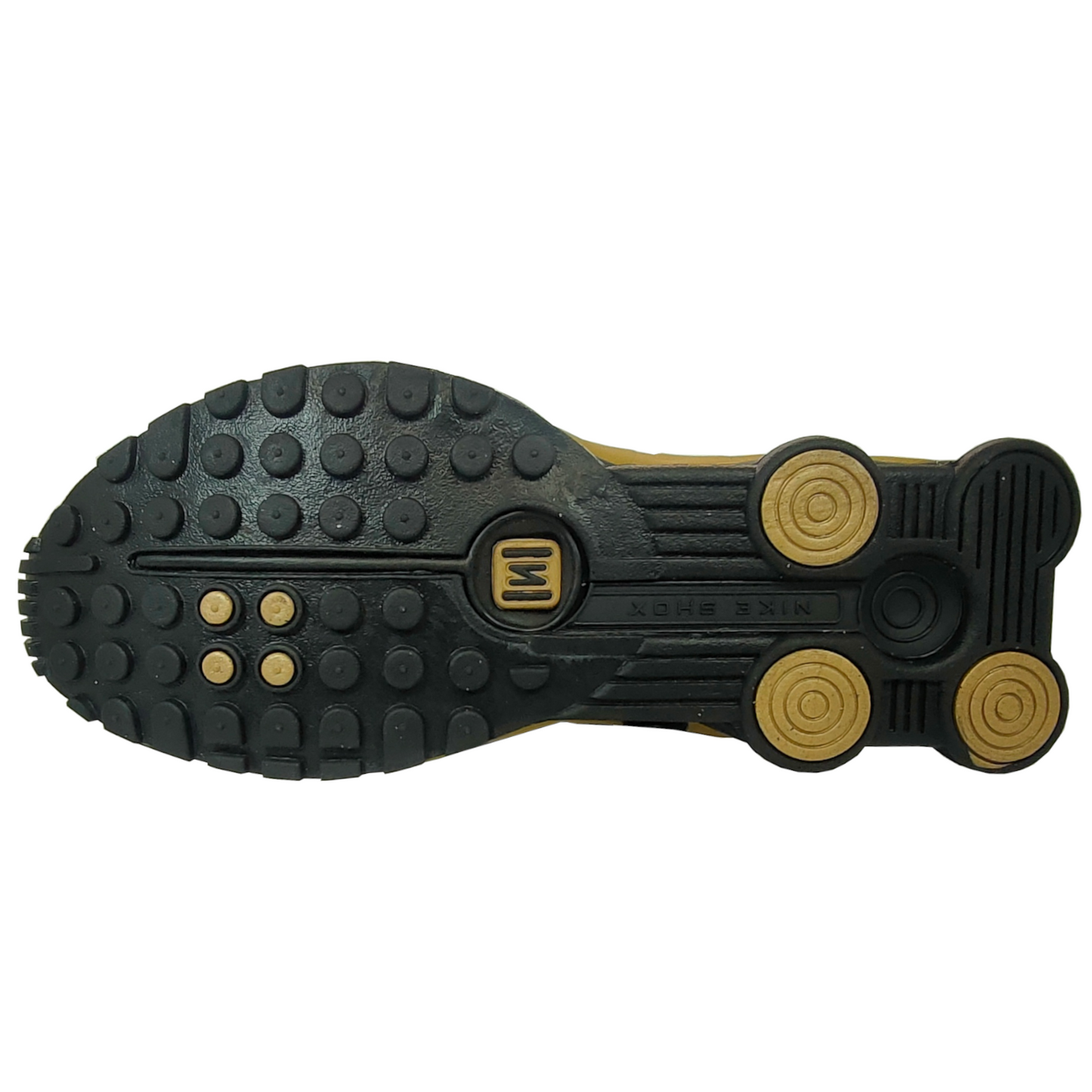Nike Shox R4 Black and Metallic Gold - AR3565-005