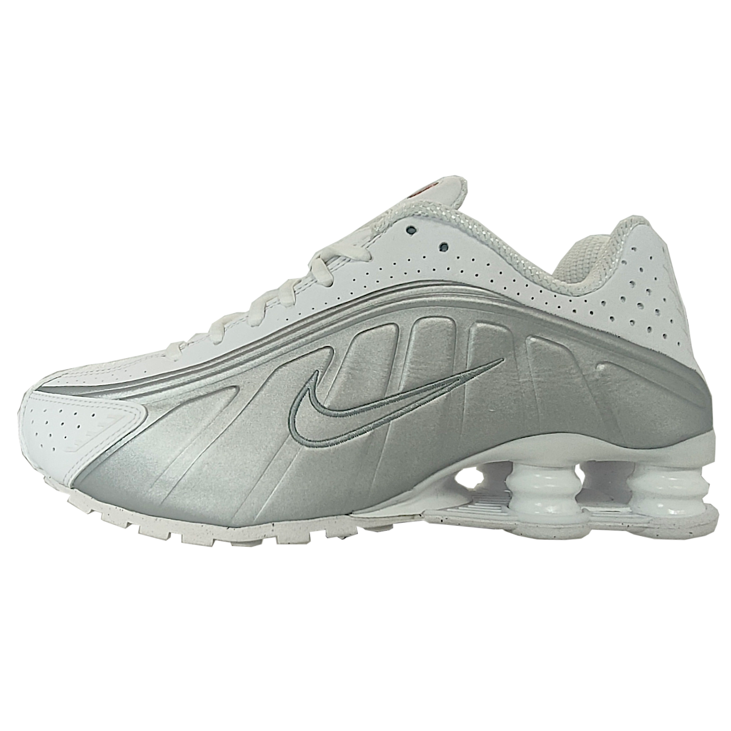 Nike Shox R4 White and Metallic Silver AR3565 101 StreetSport