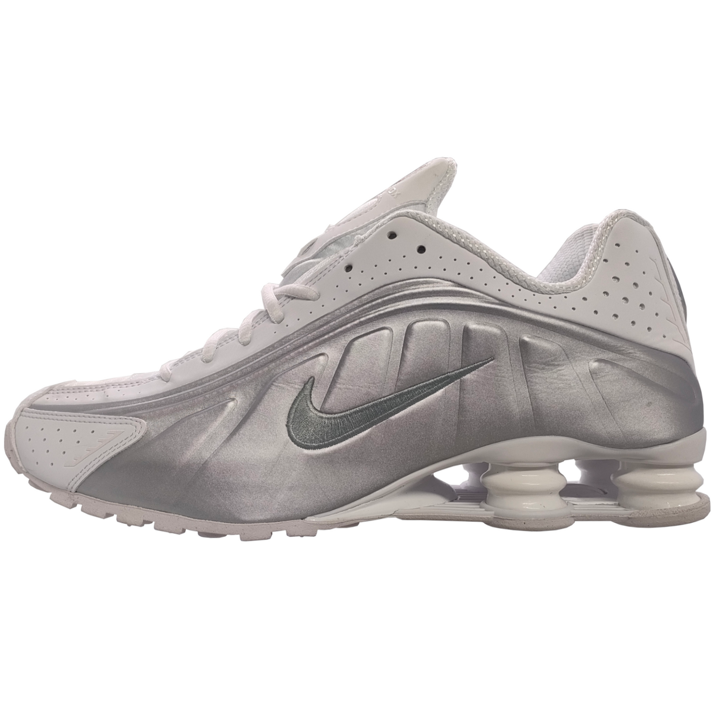 Nike Shox R4 White and Metallic Silver - HQ1988-101