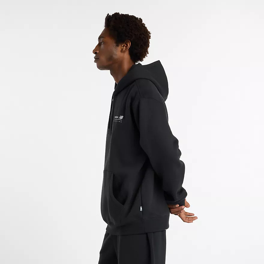 New Balance Linear Graphic Fleece Hoodie - MT53528BK