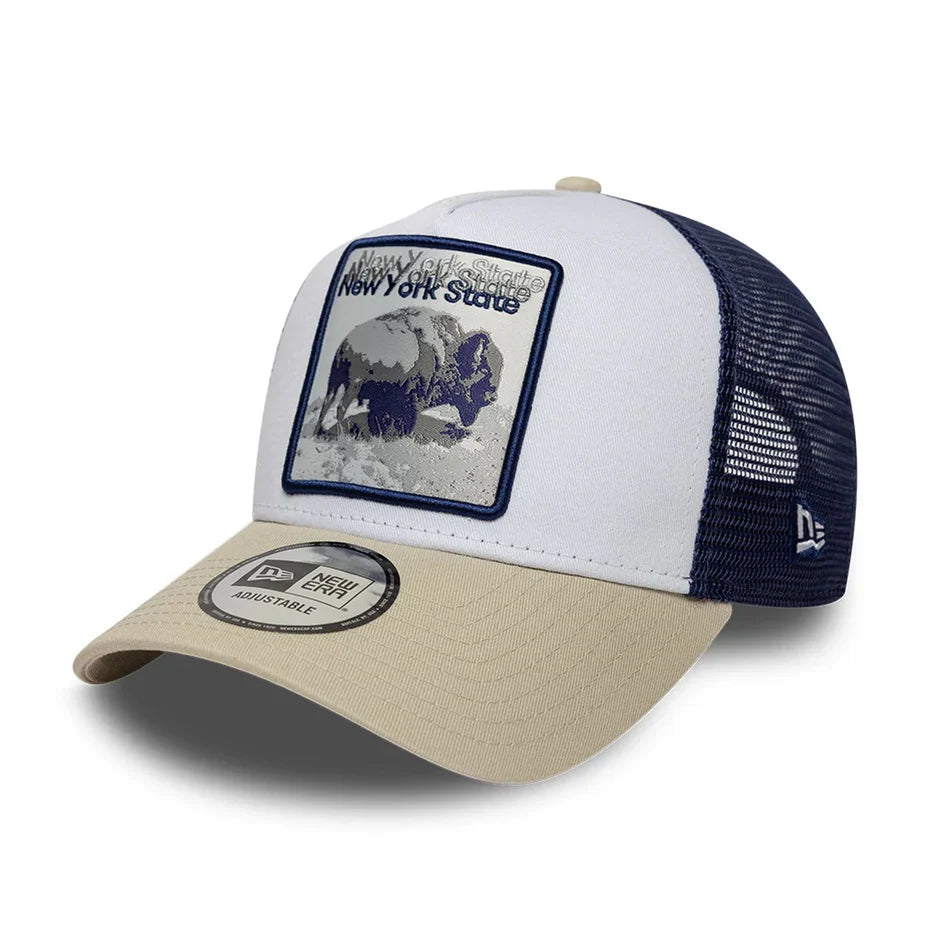 New Era 9FORTY A-Frame Trucker New York State Bison - 11973036