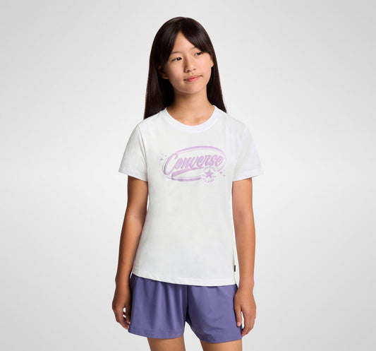 Converse Puff Wordmark Short Sleeve T-Shirt - 4CJ065-001