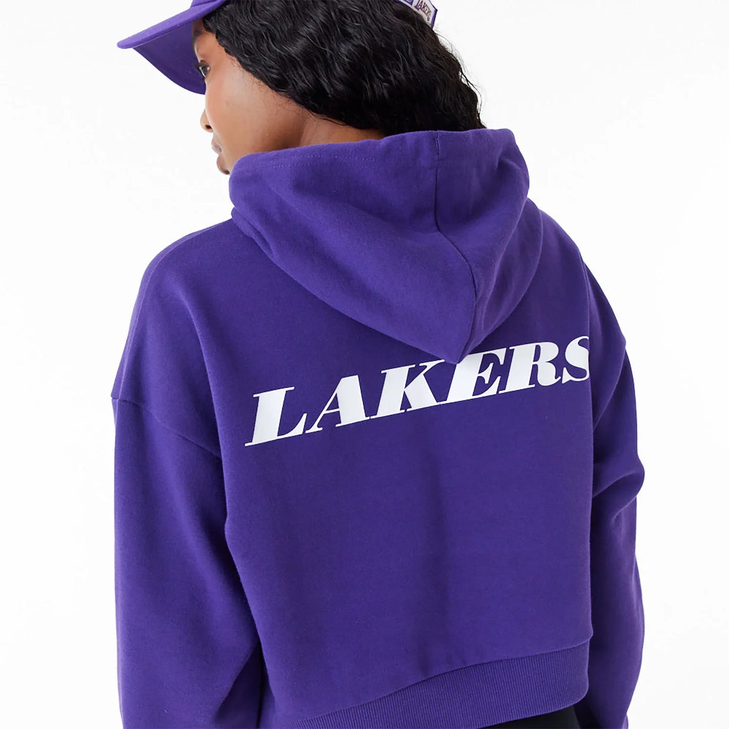 New Era Fleece NBA Crop Hood LA Lakers - 60435339