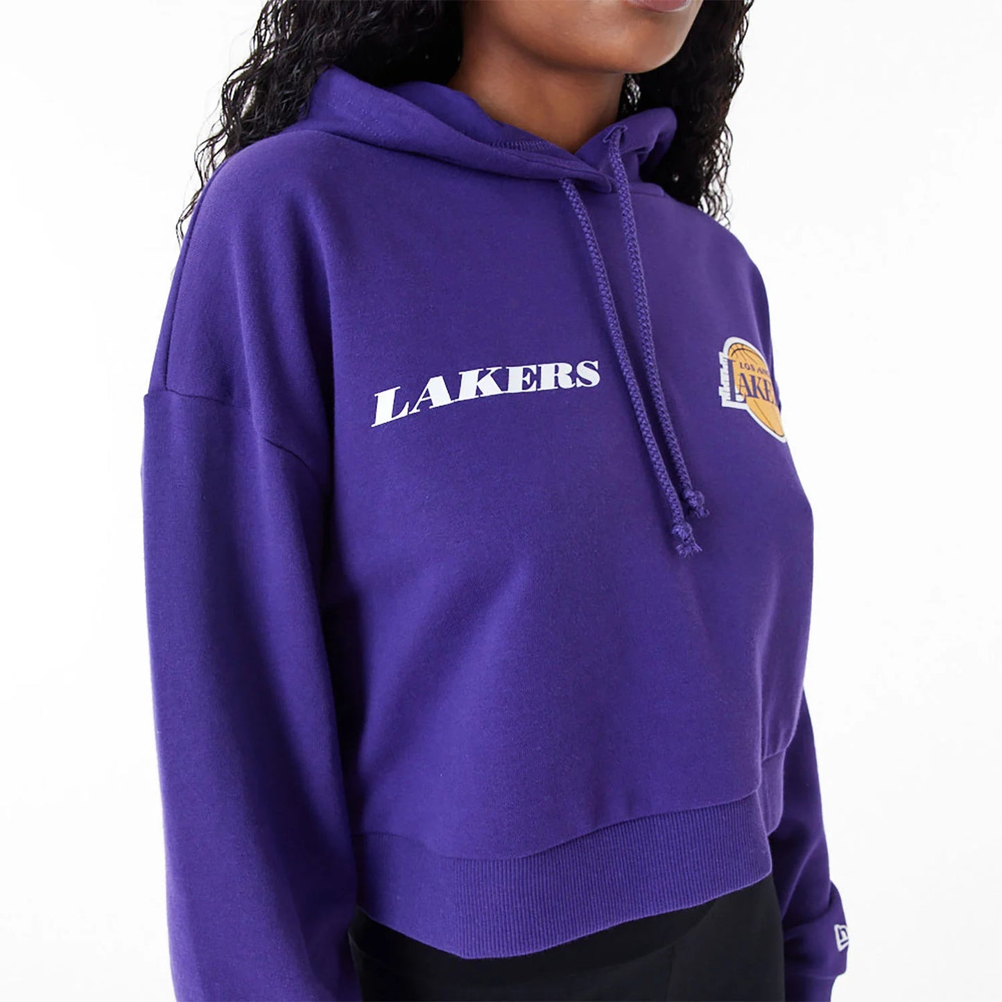 New Era Fleece NBA Crop Hood LA Lakers - 60435339