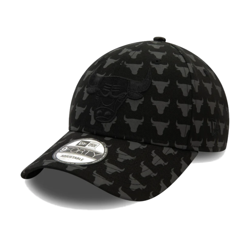 New Era Chicago Bulls Team Monogram Black 9FORTY - 60565358