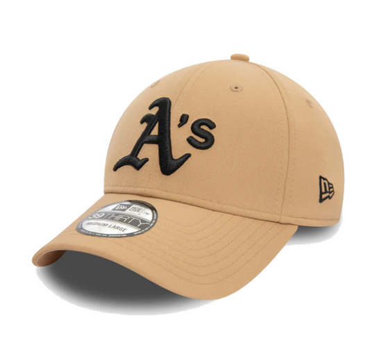 New Era Oakland Athletics Stretch Nylon Beige 39THIRTY Stretch Fit - 60565384