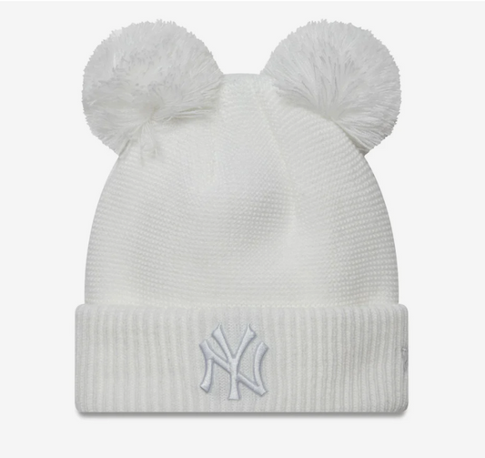 New Era NY Yankees Cappello da donna in maglia con doppio pompon bianco - 60580774