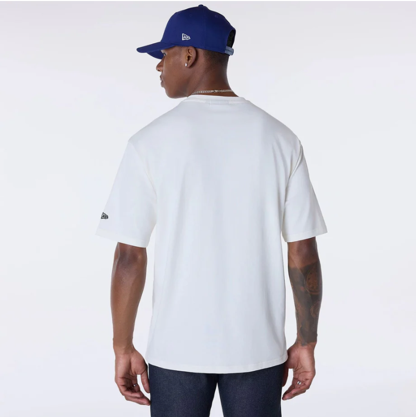 New Era LA Dodgers MLB Script Open White T-Shirt - 60596283