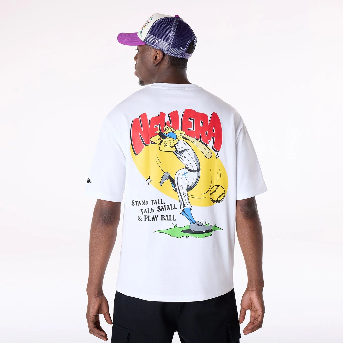New Era New Era Baseball Graphic White Oversized T-Shirt - 60596307