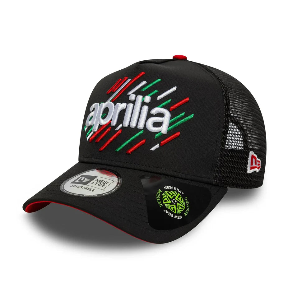 New Era Aprilia Print Black 9FORTY Trucker Cap - 60684544