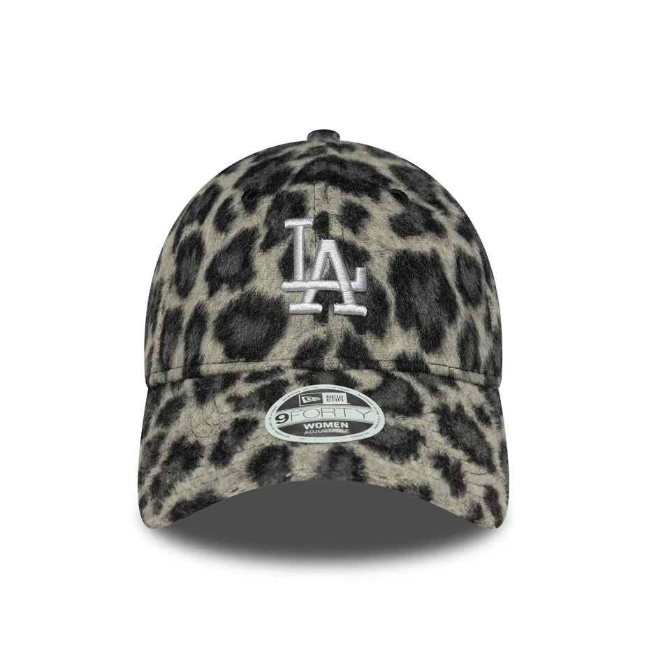 New Era 9FORTY LA Dodgers MLB Cosy Animal Grey Leopard Donna - 60691313