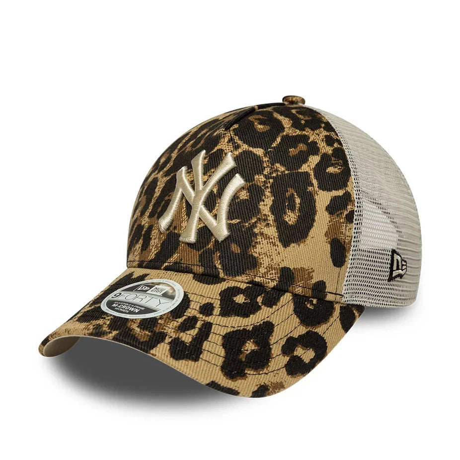 New Era 9FORTY M-Crown A-Frame Trucker Yankees MLB Leopard Wmns - 60856311