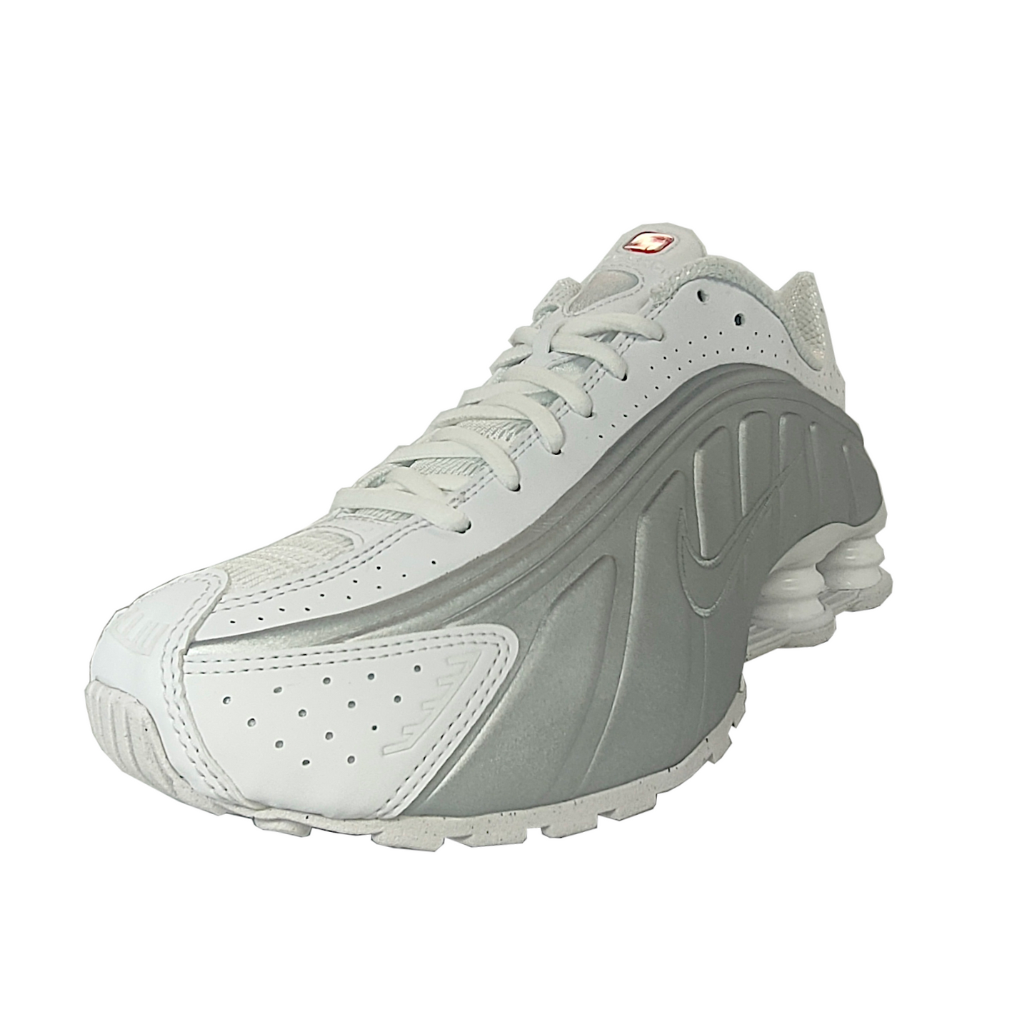 Nike Shox R4 White and Metallic Silver - AR3565-101