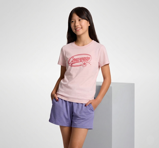 Converse Puff Wordmark Short Sleeve T-Shirt - 4CJ065-AMA