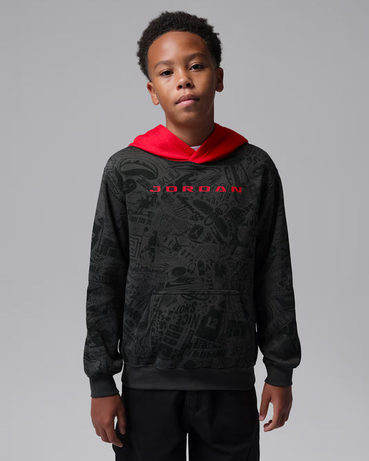 Nike Jordan Big Kid's Brooklyn Printed Fleece - 95G185-G9Q