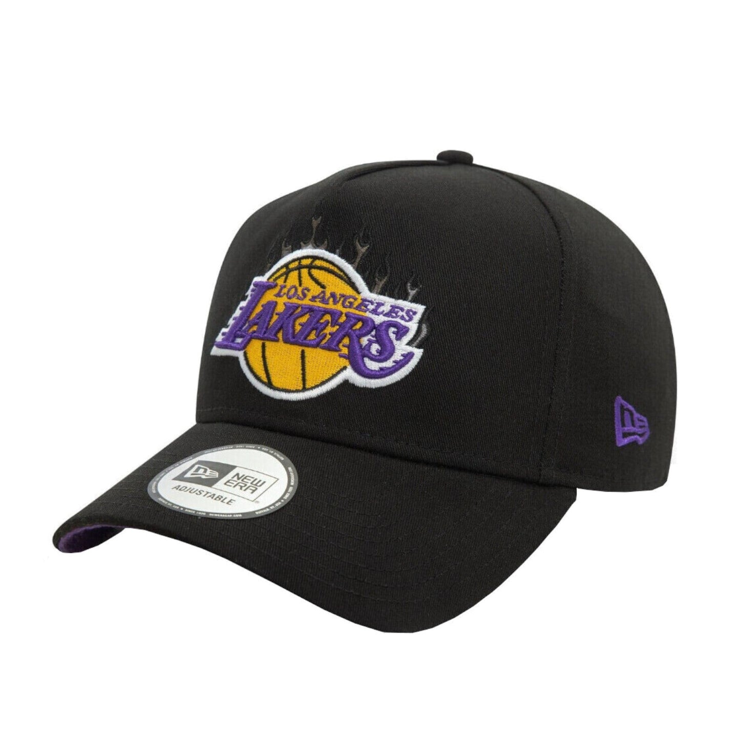 New Era  LA Lakers NBA Flame Black 9FORTY E-Frame Trucker Cap - 60580828