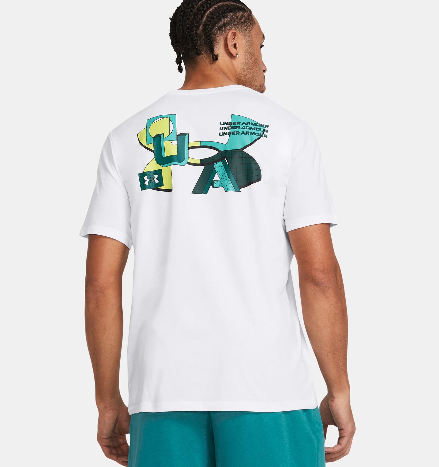 Under Armour T-shirt Color Block Logo Left Chest - 1382828-100