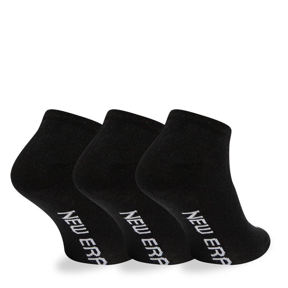 New Era Flag 3 Pack Sneaker Black Socks - 13113640