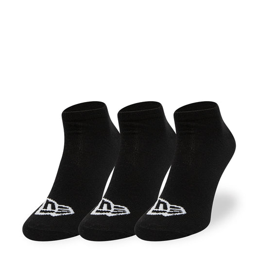 New Era Flag 3 Pack Sneaker Black Socks - 13113640