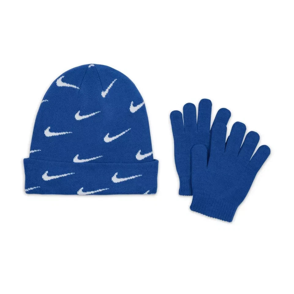 Nike Swoosh Repeat Beanie and Gloves set - 9A2988-U89