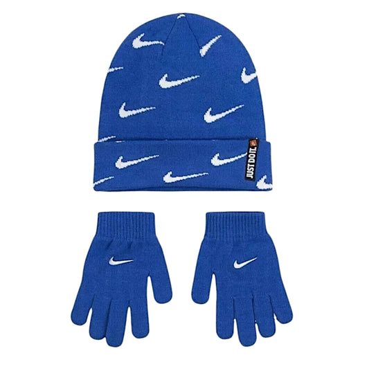Nike Swoosh Repeat Beanie and Gloves set - 9A2988-U89